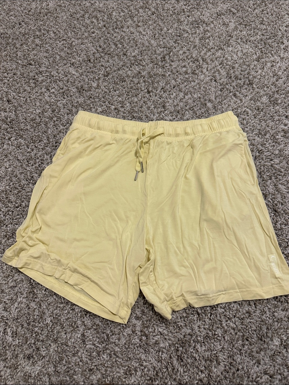 Comfrt Butter Yellow Casual Drawstring Shorts